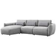 ECKSOFA  in Chenille Hellgrau  190/340 cm  - Taupe/Hellgrau, Design, Kunststoff/Textil (190/340cm) - Belluti