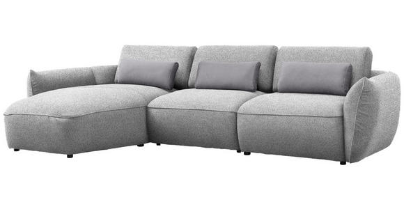 ECKSOFA  in Chenille Hellgrau  190/340 cm  - Taupe/Hellgrau, Design, Kunststoff/Textil (190/340cm) - Belluti