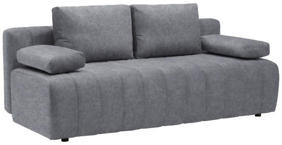 SCHLAFSOFA in Flachgewebe Grau  - Schwarz/Grau, MODERN, Kunststoff/Textil (194/78-87/92cm) - Xora