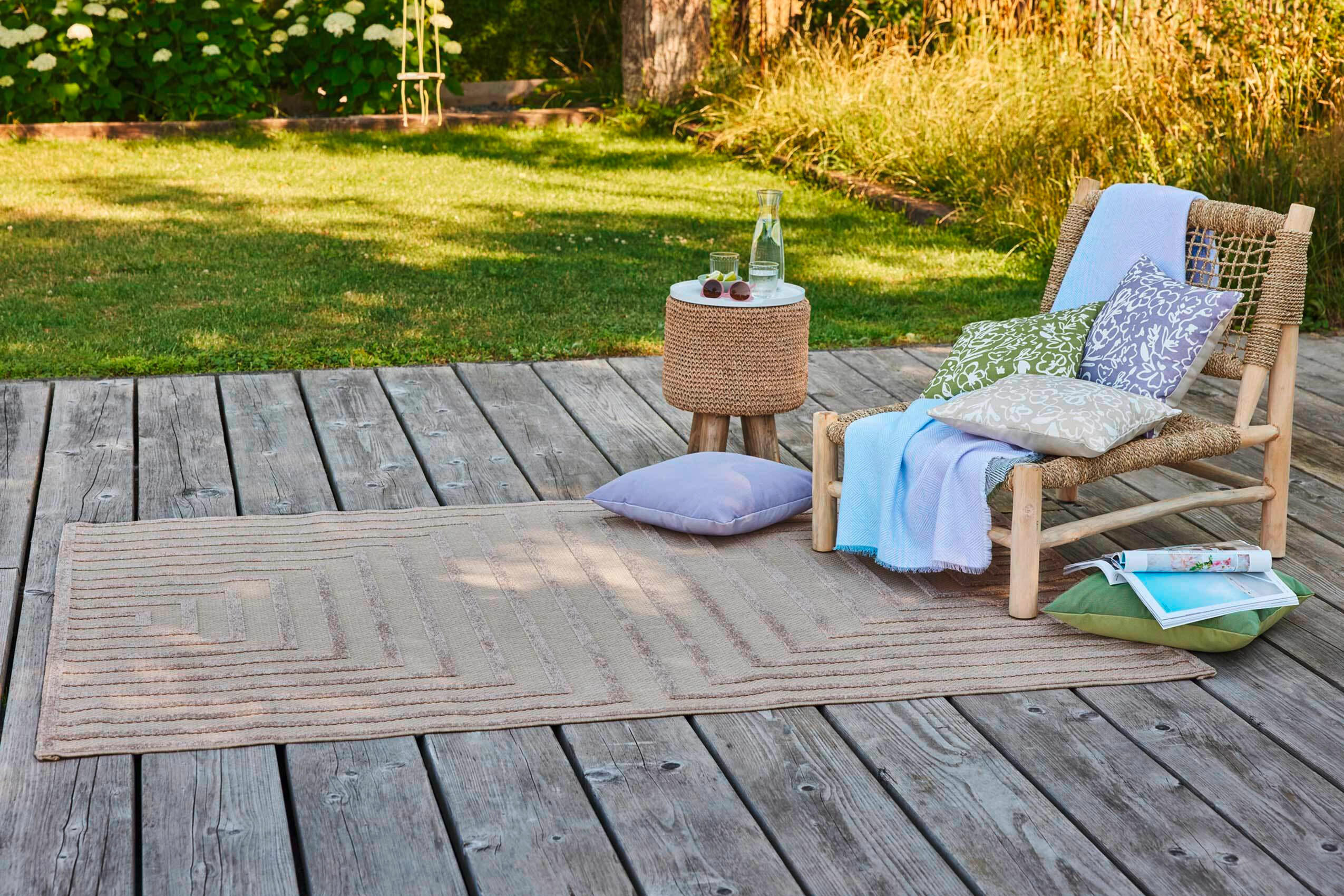OUTDOORTEPPICH 80/150 cm Carolina Beige, Hellbraun  - Hellbraun/Beige, Design, Textil (80/150cm) - Esprit