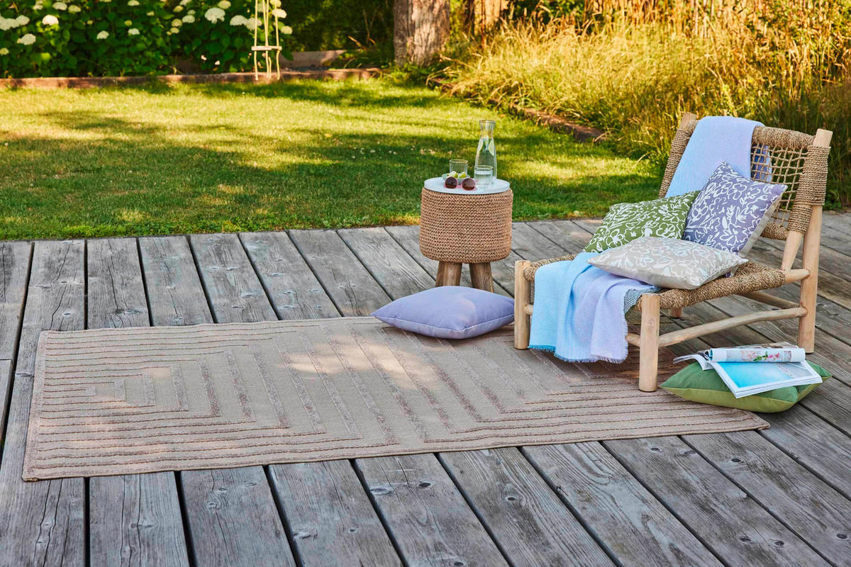OUTDOORTEPPICH 160/225 cm Carolina Beige, Hellbraun  - Hellbraun/Beige, Design, Textil (160/225cm) - Esprit