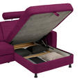 ECKSOFA  in Webstoff Lila  257/165 cm  - Lila/Schwarz, Design, Kunststoff/Textil (257/165cm) - Xora