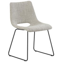 STUHL - Hellbraun/Schwarz, Design, Textil/Metall (48/79/56cm) - Stylife