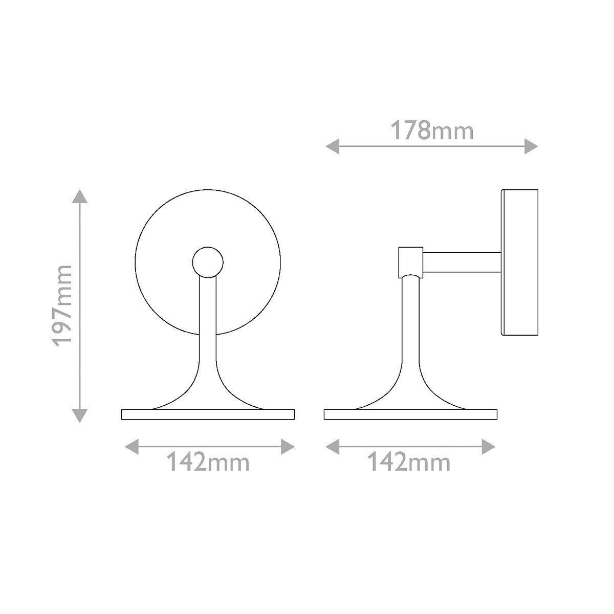 LED-WANDLEUCHTE Alora Mood 19,7/14,2/17,8 cm  - Messingfarben, Design, Kunststoff/Metall (19,7/14,2/17,8cm) - Elstead Lighting