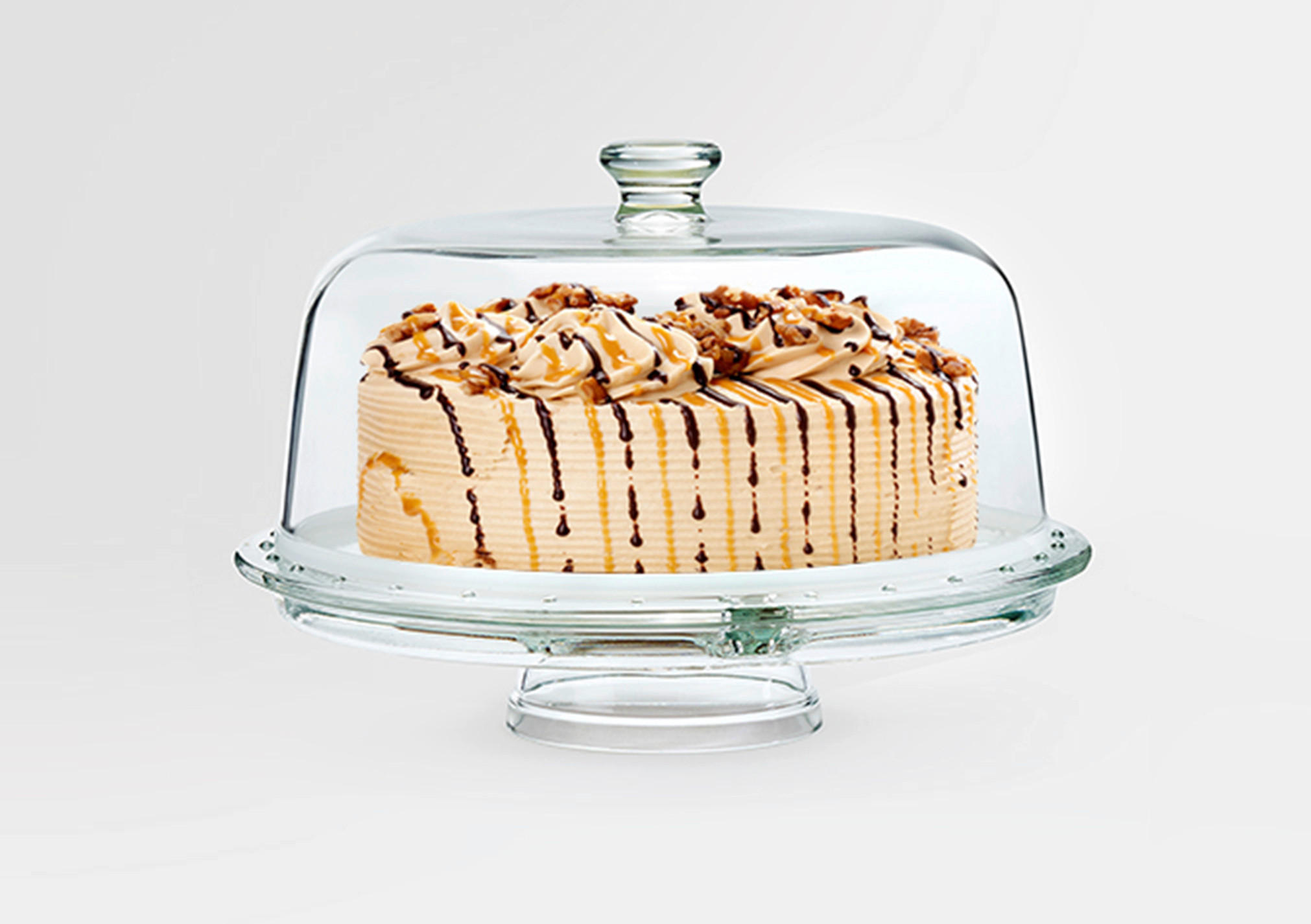 TORTENGLOCKE 31/21 cm  - Transparent, Basics, Glas (31/21cm) - Creatable