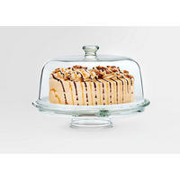 TORTENGLOCKE 31/21 cm  - Transparent, Basics, Glas (31/21cm) - Creatable