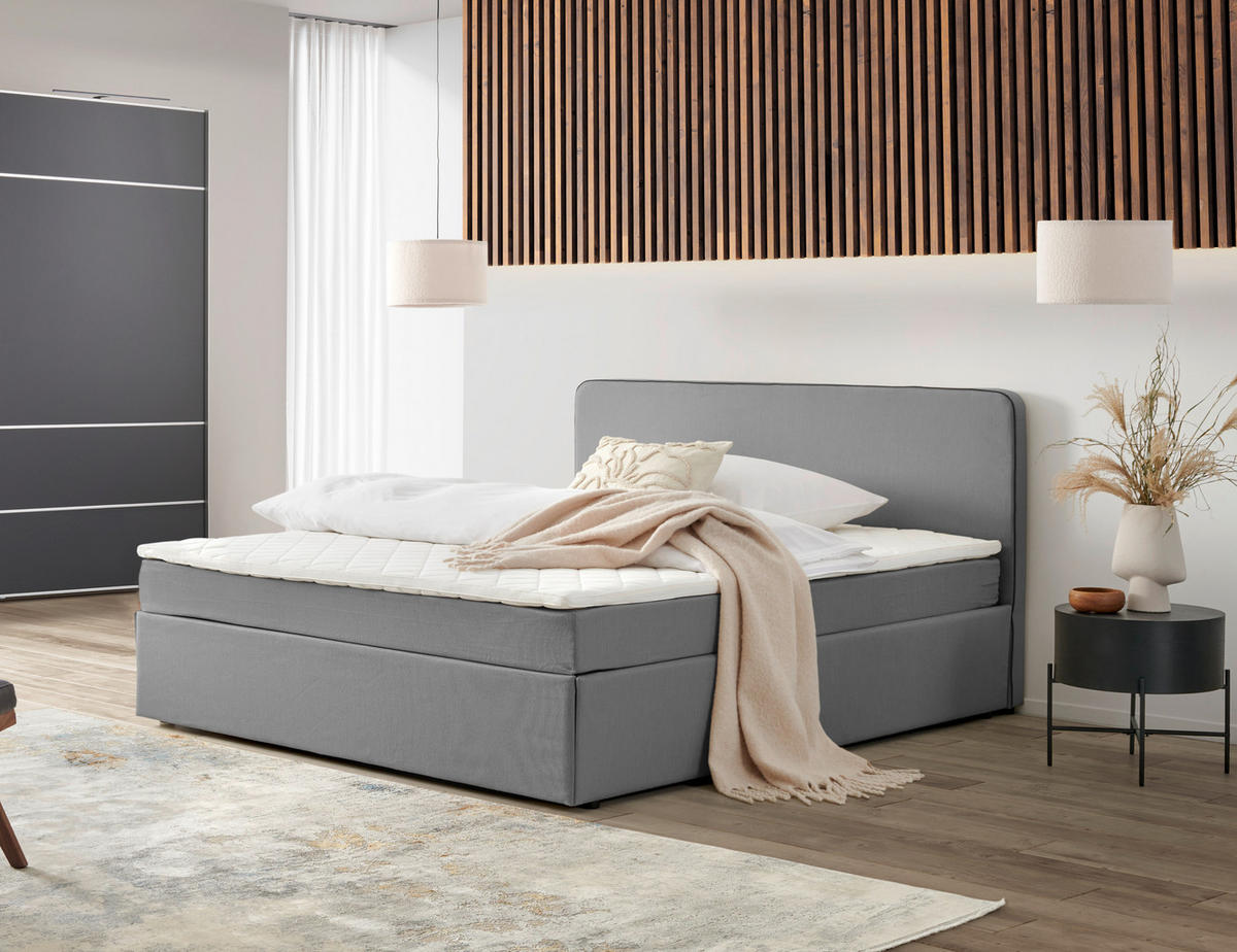BOXBETT 180/200 cm  in Grau  - Grau, KONVENTIONELL, Holz (180/200cm) - P & B