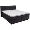 BOXSPRINGBETT 180/200 cm  in Anthrazit  - Anthrazit/Schwarz, KONVENTIONELL, Kunststoff/Textil (180/200cm) - Carryhome
