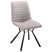 SCAUN in metal, textil negru, gri deschis  - gri deschis/negru, Design, metal/textil (48/87/62,5cm) - Xora