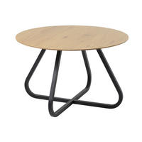 MATBORD i trämaterial 120/120/75 cm   - svart/ekfärgad, Basics, metall/trämaterial (120/120/75cm) - Boxxx