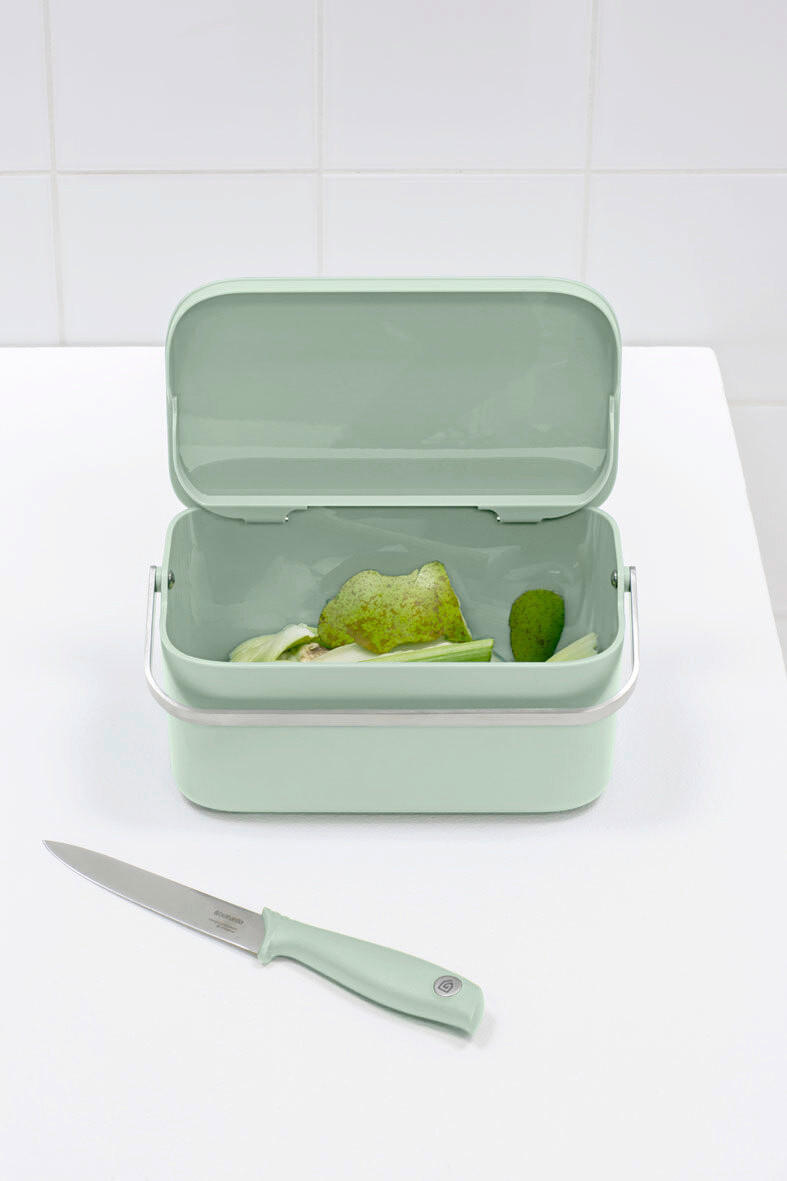 BIO-EIMER SINK SIDE 1.8 L  - Jadegrün, Basics, Kunststoff/Metall (22,1/10,7/12,7cm) - Brabantia