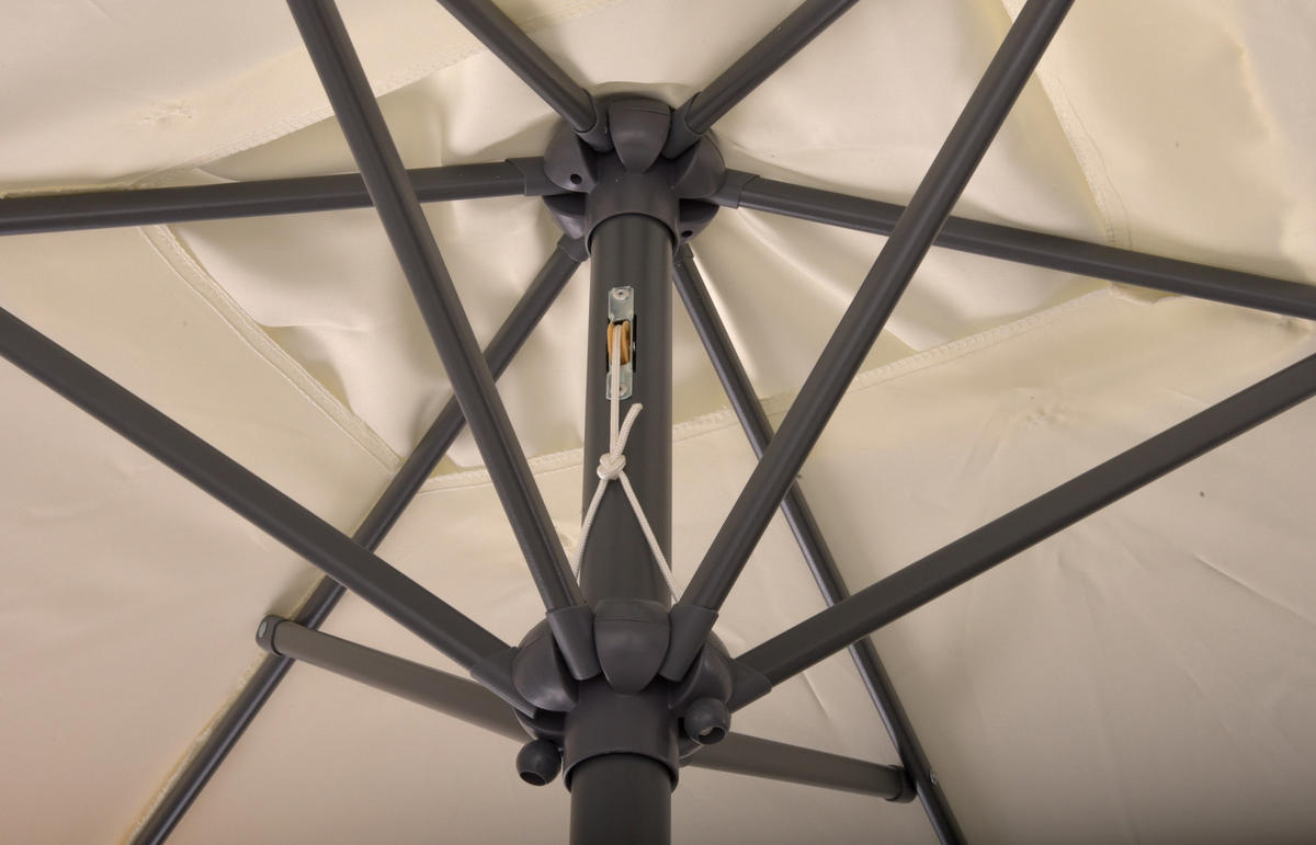 SLUNEČNÍK  - šedá/krémová, Moderní, kov/textil (300/250cm) - Gardenson