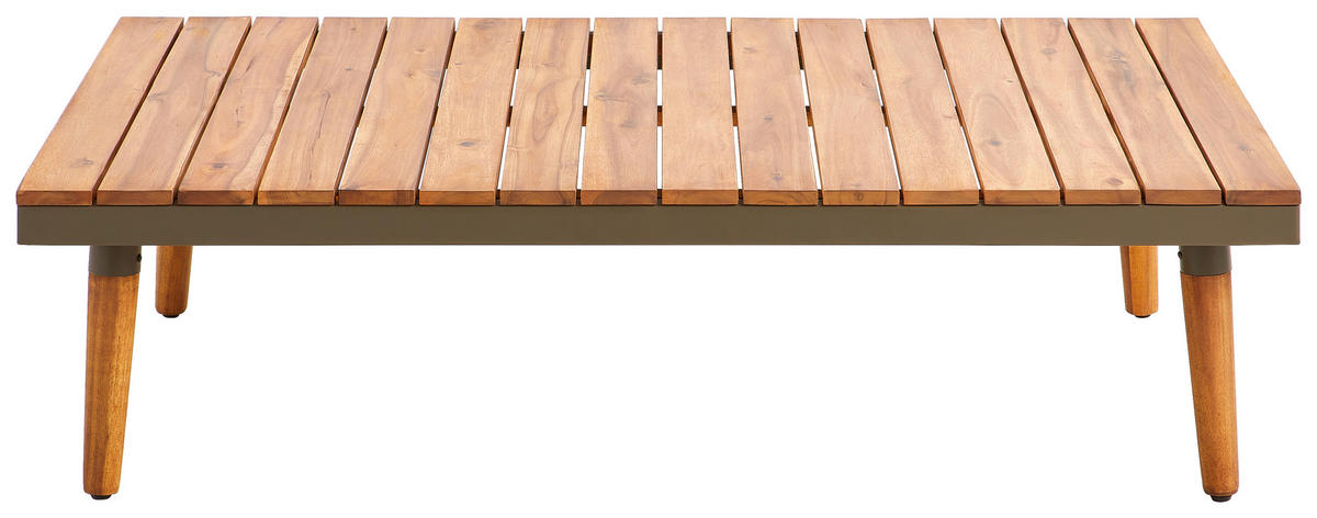 LOUNGEGARNITUR  220/220 cm  Akazie vollmassiv Stahl  - Beige/Naturfarben, MODERN, Holz/Kunststoff (220/220cm) - Ambia Garden