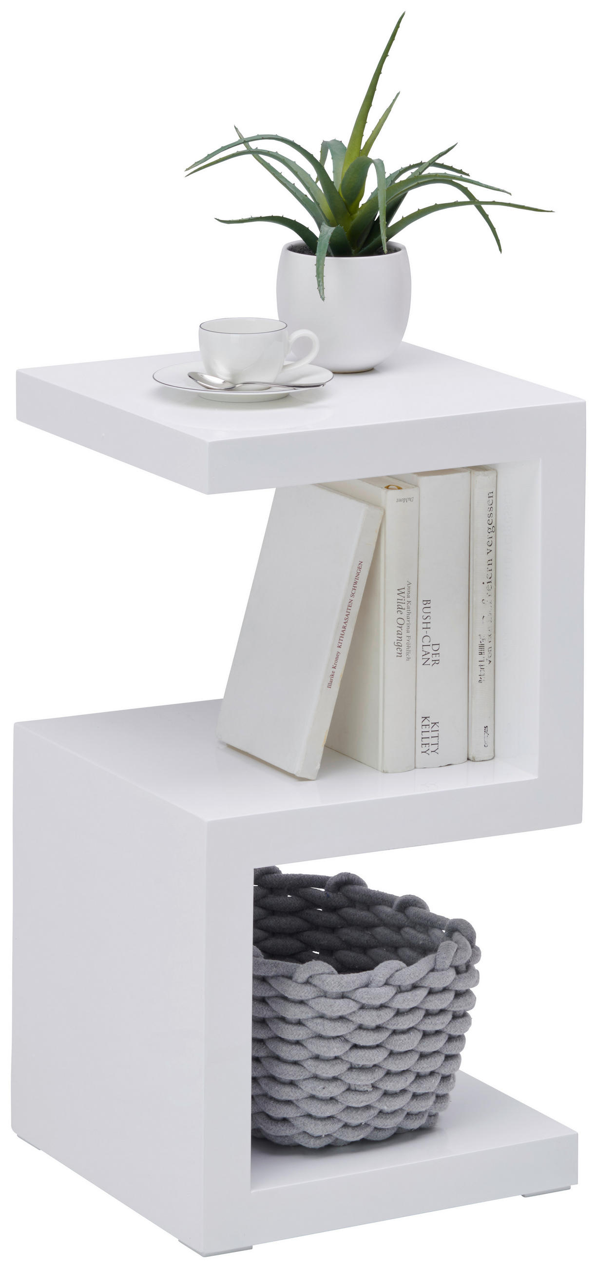 POMOĆNI STOČIĆ - bela, Trendi, pločasti materijal (32/32/59cm) - Xora