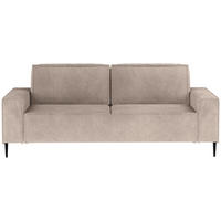 BÄDDSOFFA i vävt tyg ljusbrun  - ljusbrun/svart, Design, metall/textil (240/89/103cm) - MID.YOU