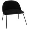 STUHL Samt Schwarz  - Schwarz, Basics, Textil/Metall (72/80/65cm) - MID.YOU
