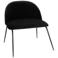 STUHL Samt Schwarz  - Schwarz, Basics, Textil/Metall (72/80/65cm) - MID.YOU