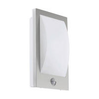 AUSSENWANDLEUCHTE - Weiss/Edelstahlfarben, Konventionell, Kunststoff/Metall (29/18/9cm) - Eglo