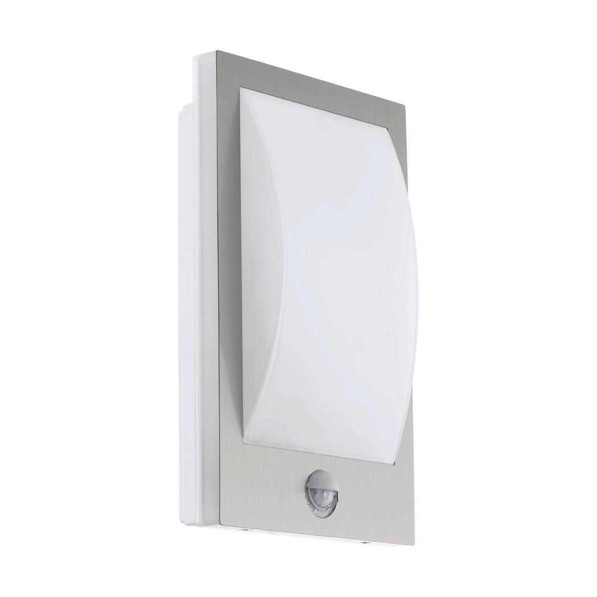 AUSSENWANDLEUCHTE - Weiss/Edelstahlfarben, Konventionell, Kunststoff/Metall (29/18/9cm) - Eglo