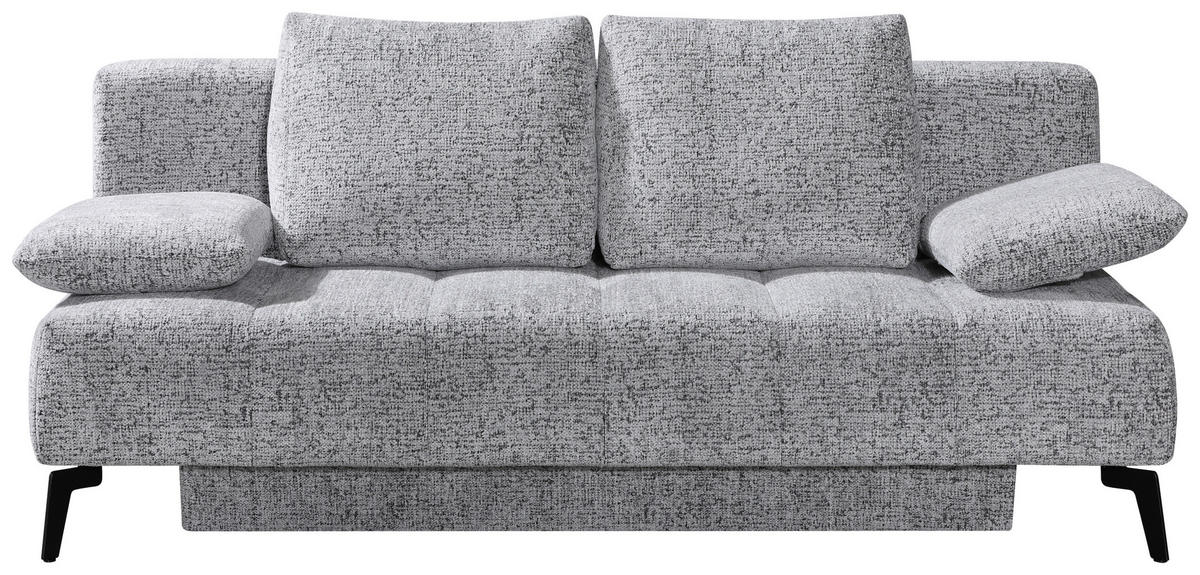 KANAPÉÁGY textil szürke  - fekete/szürke, Design, textil/fém (209-235/90/100cm) - Novel