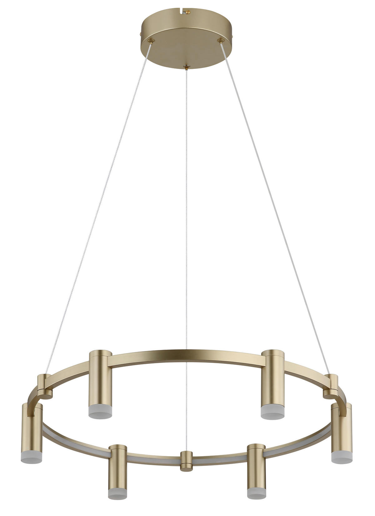 LED-HÄNGELEUCHTE 62/120 cm  - Transparent/Goldfarben, Design, Kunststoff/Metall (62/120cm) - Globo