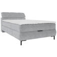 BOXBETT 120/200 cm  in Hellgrau  - Hellgrau/Schwarz, KONVENTIONELL, Holz/Holzwerkstoff (120/200cm) - Xora