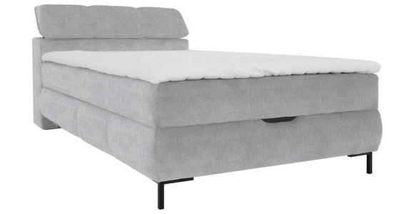 BOXBETT 120/200 cm  in Hellgrau  - Hellgrau/Schwarz, KONVENTIONELL, Holz/Holzwerkstoff (120/200cm) - Xora