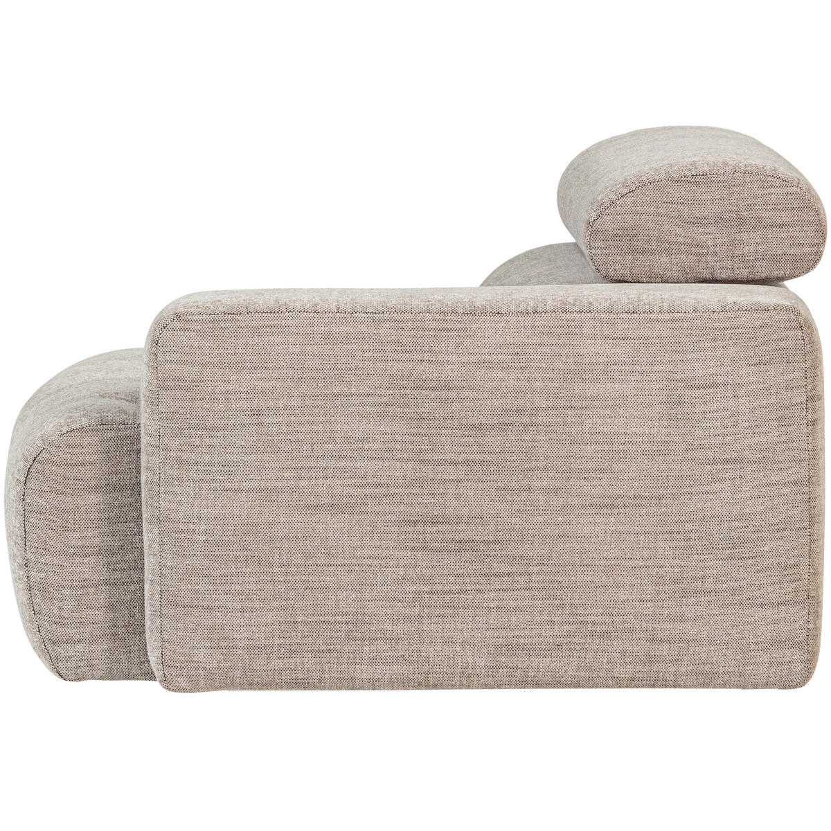 SOFAELEMENT Novi Webstoff Naturfarben  - Schwarz/Naturfarben, Design, Kunststoff/Textil (113/86/109cm) - Livetastic