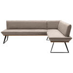 ECKBANK 203/163 cm  in Schwarz, Eichefarben, Hellbraun  - Hellbraun/Eichefarben, Design, Holz/Textil (203/163cm) - Voleo
