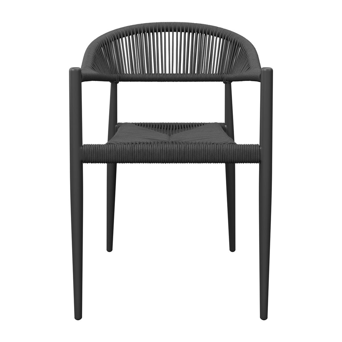 STAPELSESSEL Aluminium Anthrazit  - Anthrazit, KONVENTIONELL, Kunststoff/Metall (55/78/59.5cm) - Ambia Garden