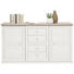 SIDEBOARD 159,8/89,3/42,5 cm - Weiß/Grau, LIFESTYLE, Holzwerkstoff/Metall (159,8/89,3/42,5cm) - Hom`in SIDEBOARD 159,8/89,3/42,5 cm - Weiß/Grau, LIFESTYLE, Holzwerkstoff/Metall (159,8/89,3/42,5cm) - Hom`in