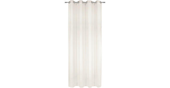 ÖSENVORHANG transparent - Naturfarben, Basics, Textil (140/245cm) - Boxxx
