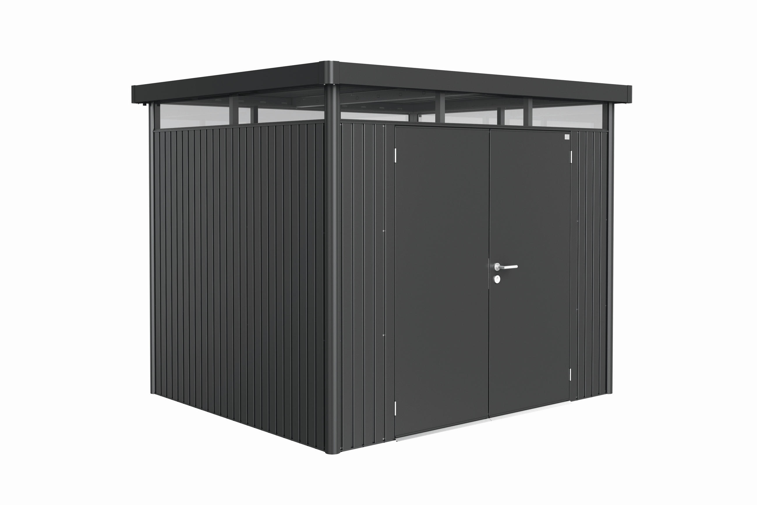 GERÄTEHAUS 275/222/235 cm  - Dunkelgrau, Design, Metall (275/222/235cm) - Biohort