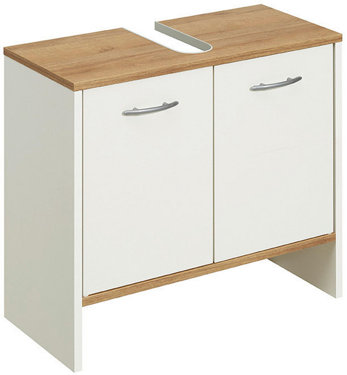 WASCHBECKENUNTERSCHRANK 62/54/28 cm  - Eichefarben/Alufarben, KONVENTIONELL, Holzwerkstoff/Kunststoff (62/54/28cm) - Carryhome