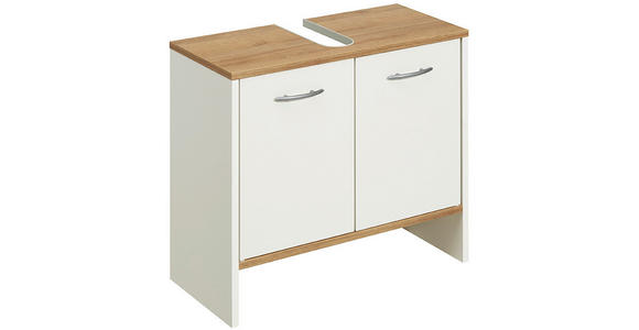 WASCHBECKENUNTERSCHRANK 62/54/28 cm - Eichefarben/Alufarben, KONVENTIONELL, Holzwerkstoff/Kunststoff (62/54/28cm) - Carryhome
