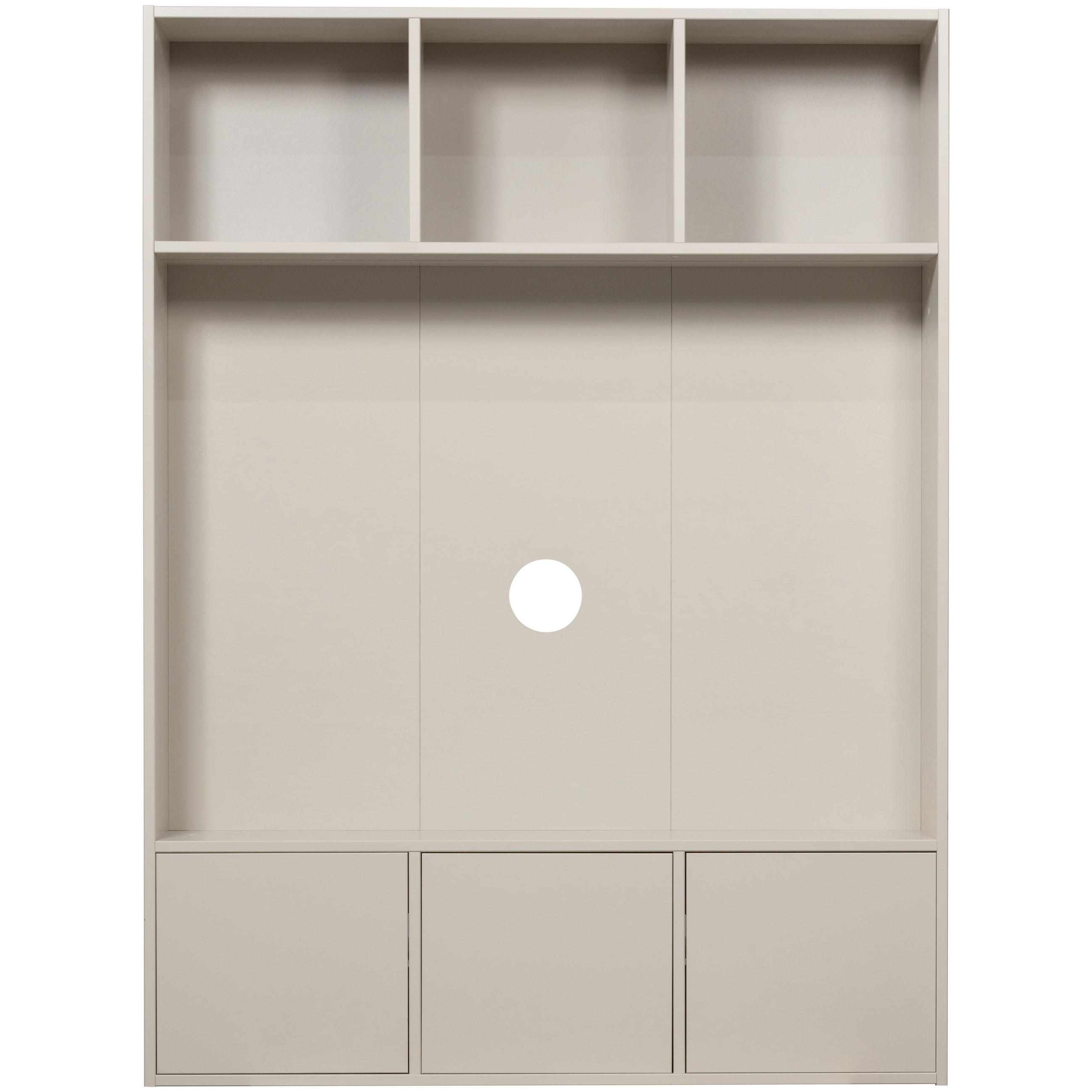 WOHNWAND  in Grau  160/215/40 cm  - Grau, Design, Holz (160/215/40cm) - Livetastic