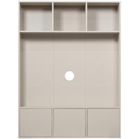 WOHNWAND  in Grau  160/215/40 cm  - Grau, Design, Holz (160/215/40cm) - Livetastic