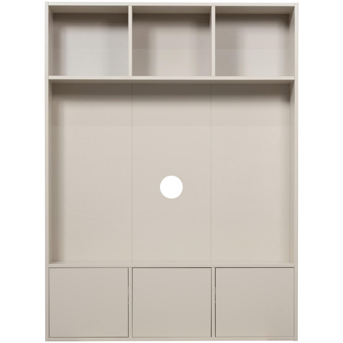 WOHNWAND  in Grau  160/215/40 cm  - Grau, Design, Holz (160/215/40cm) - Livetastic