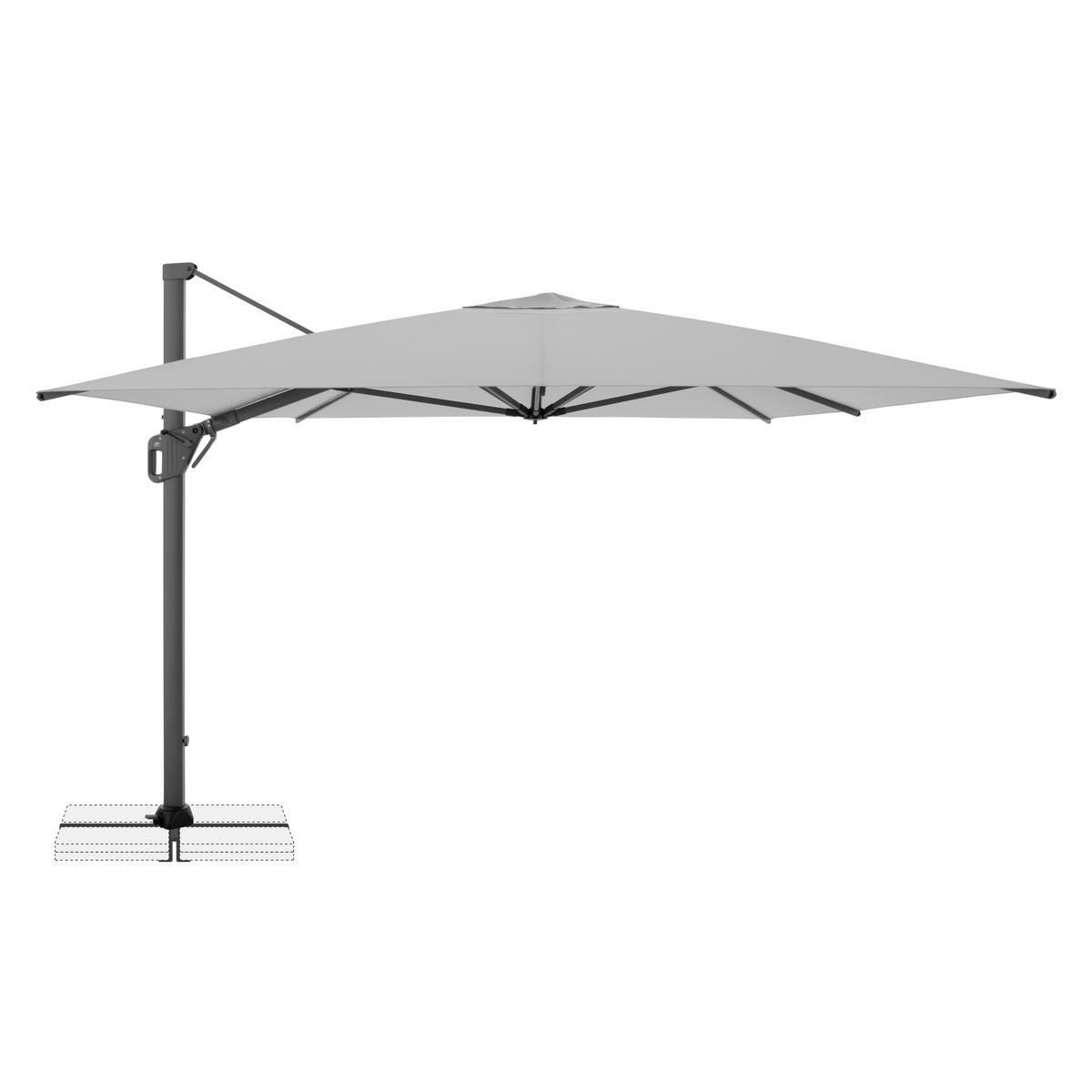 AMPELSCHIRM 300 x 400 cm Hellgrau  - Anthrazit/Hellgrau, Basics, Textil/Metall (400/300cm) - Doppler