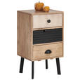 KOMMODE 40/70/35 cm Mangoholz massiv  - Hellbraun/Dunkelbraun, LIFESTYLE, Holz/Metall (40/70/35cm) - Landscape