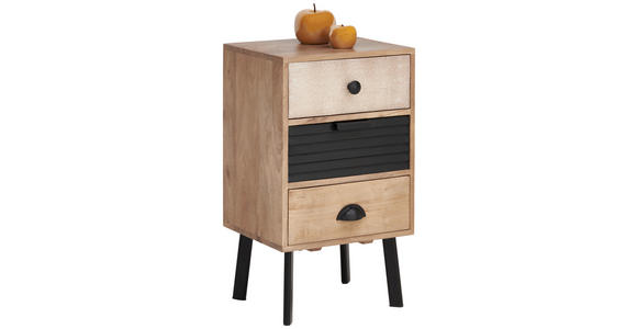KOMMODE in 40/70/35 cm - Hellbraun/Dunkelbraun, LIFESTYLE, Holz/Metall (40/70/35cm) - Landscape