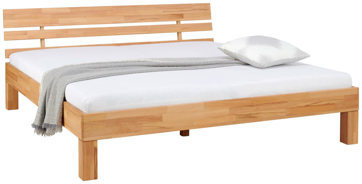 BETT 180/220 cm  in Kernbuche  - Kernbuche, Natur, Holz (180/220cm) - MID.YOU