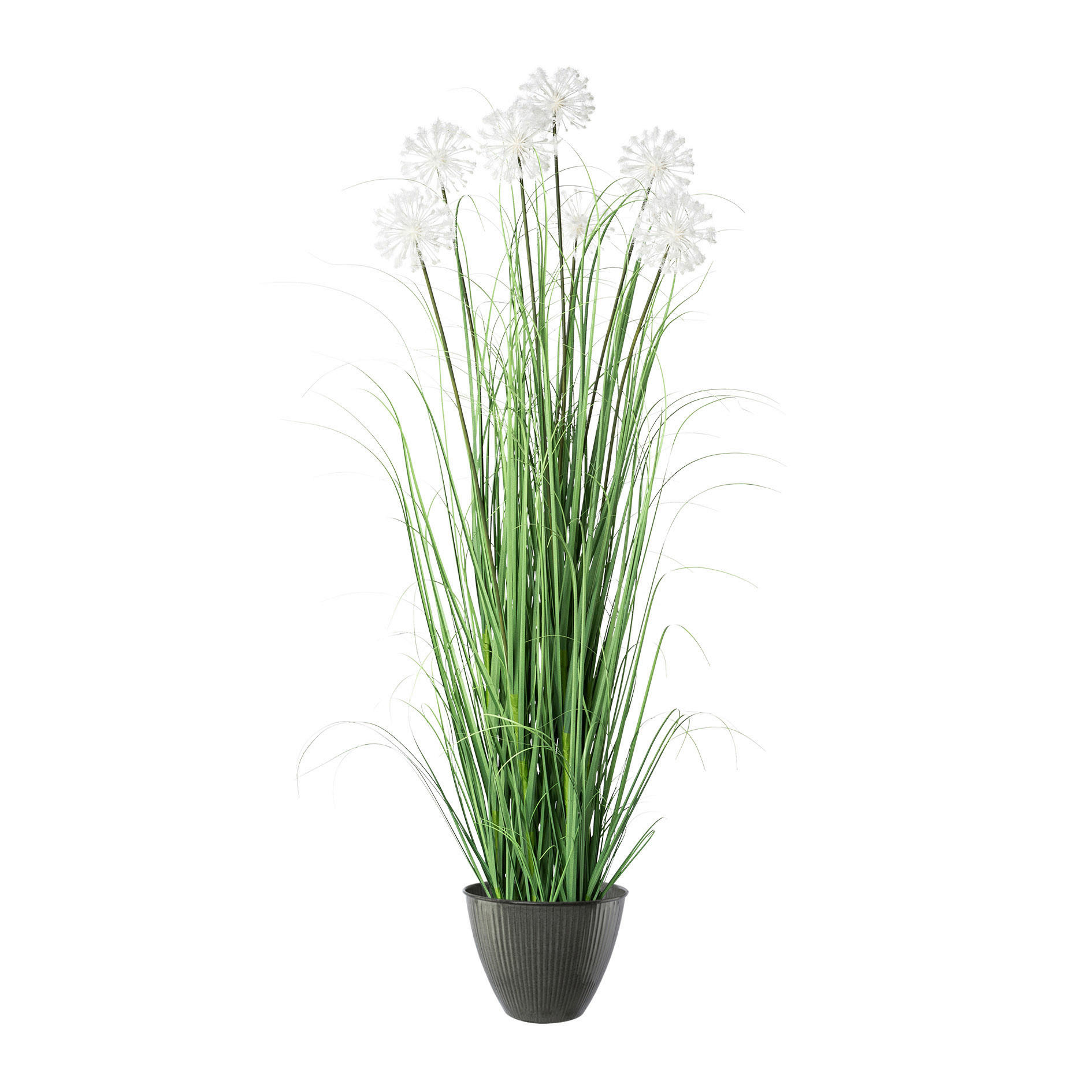 KUNSTPFLANZE 128 cm  - Weiß/Grau, MODERN, Kunststoff/Metall (128cm) - P & B