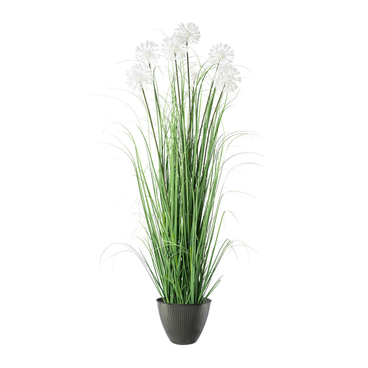 KUNSTPFLANZE 128 cm  - Weiß/Grau, MODERN, Kunststoff/Metall (128cm) - P & B