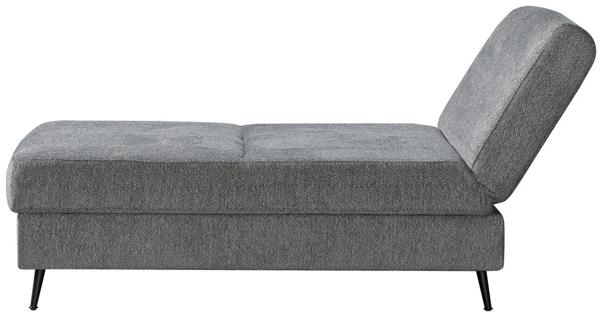 RÉCAMIERE Grau, Beige Webstoff  - Beige/Schwarz, Design, Textil/Metall (205/90/92cm) - Novel