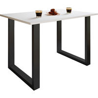 ESSTISCH Schwarz, Weiß  - Schwarz/Weiß, Basics, Holzwerkstoff/Metall (110/50/76cm) - MID.YOU