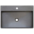 WASCHBECKEN 62/13/42 cm  - Schwarz, Basics, Stein (62/13/42cm) - Linea Natura