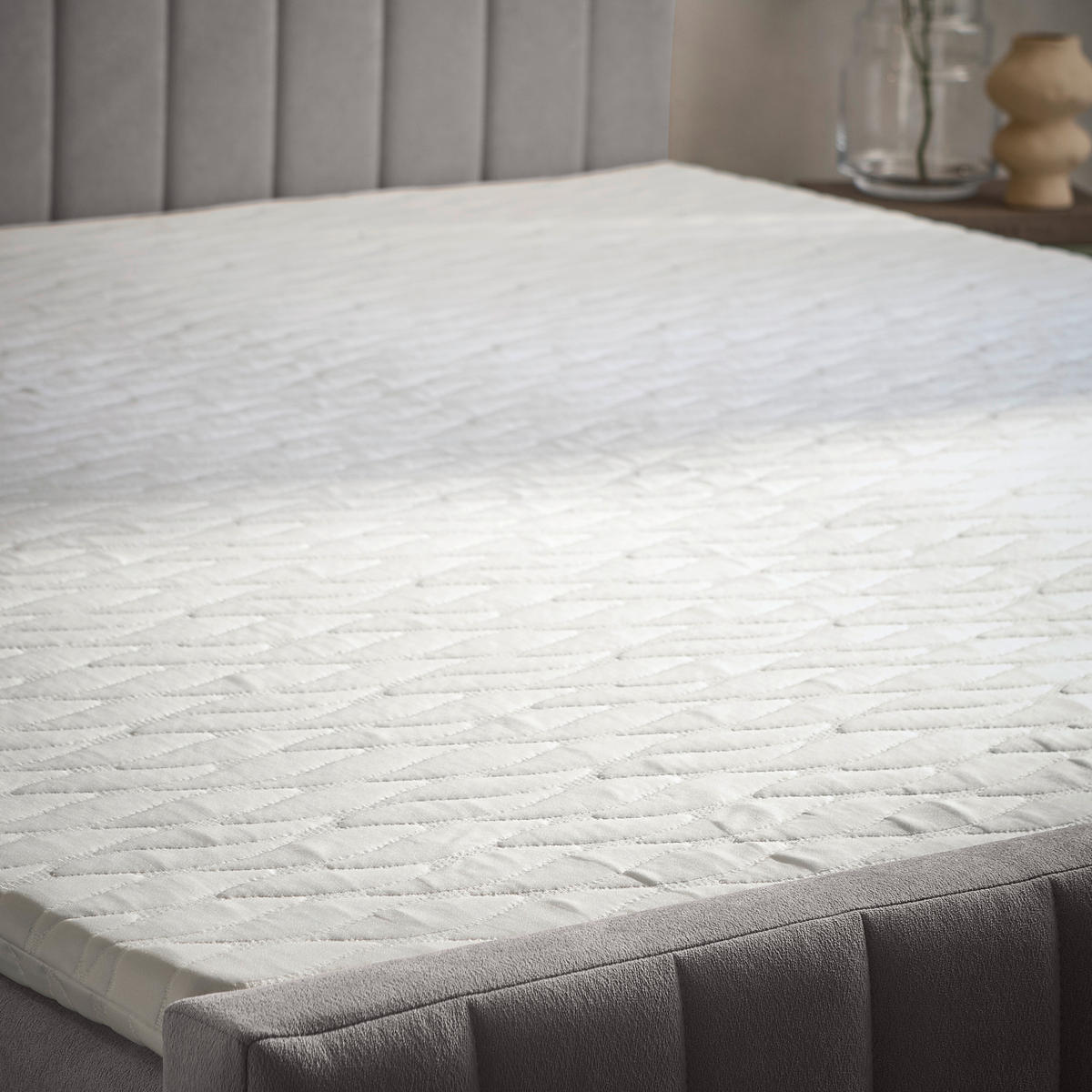 AMERICKÁ POSTEL, 180/200 cm, světle šedá - černá/světle šedá, Konvenční, textil/plast (180/200cm) - Boxxx