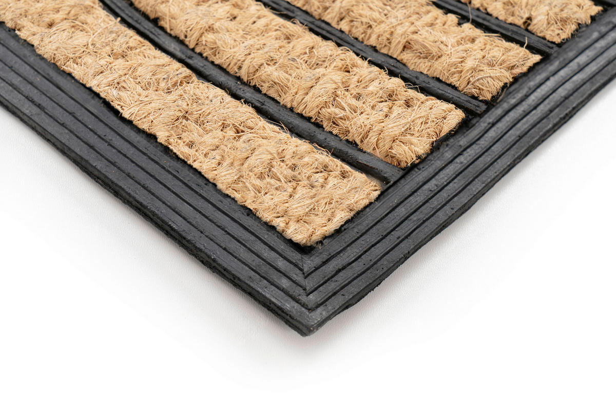 DVEŘNÍ ROHOŽKA, 45/75 cm světle hnědá - světle hnědá, Basics, textil/plast (45/75cm) - Kayoom