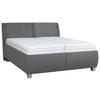 POLSTERBETT 160/200 cm  in Grau  - Weiss/Silberfarben, Design, Holzwerkstoff/Kunststoff (160/200cm) - Beldomo - Sleep